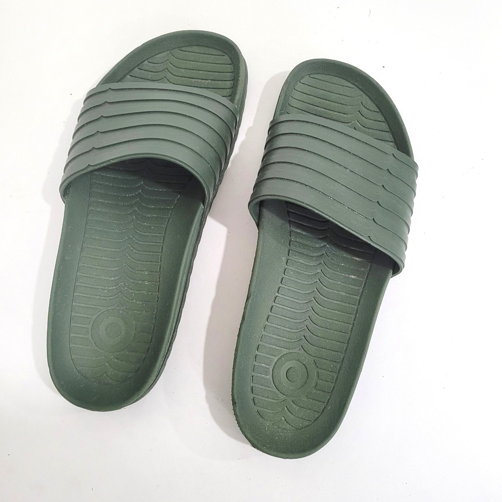 Hunter for Target Womens Slides‎ Olive Green Rubber Slip On Sandals Size 9
